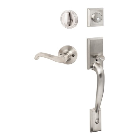 Sure-Loc Hardware Sure-Loc Hardware Madison Handleset, Sage Lever Handleset Trim, Satin Nickel, Left Hand MA507-SG-LH 15